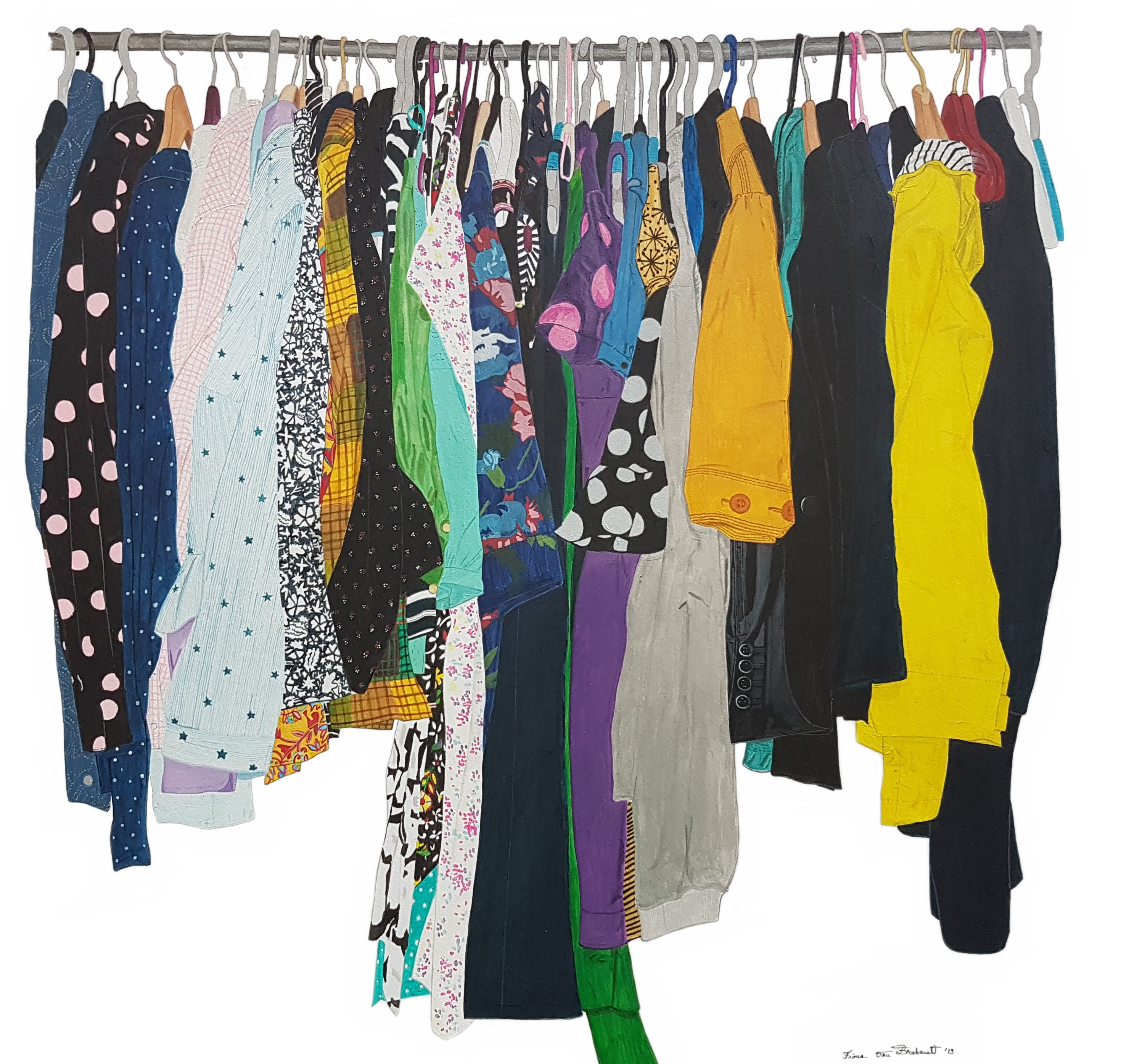 Fiona Van Brabandt Wardrobe acrylic painting